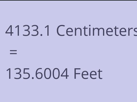 4133.1 CM TO FEET