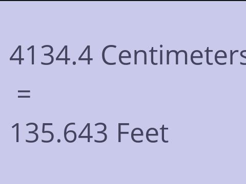 4134.4 CM TO FEET