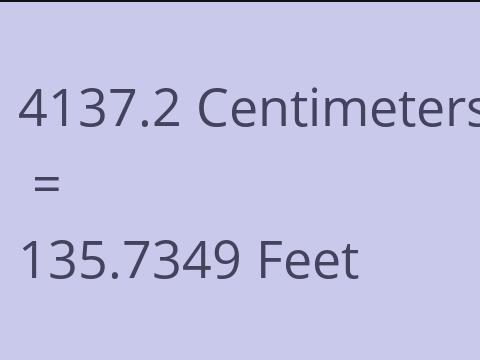 4137.2 CM TO FEET