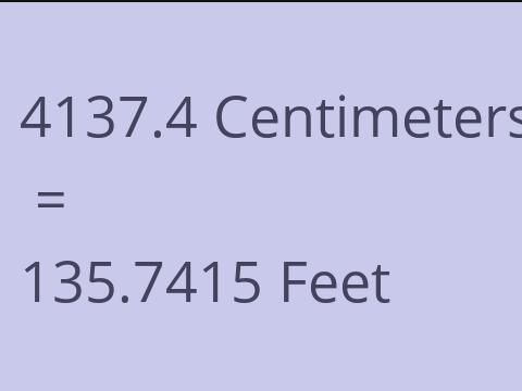 4137.4 CM TO FEET