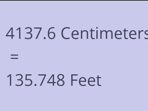 4137.6 CM TO FEET