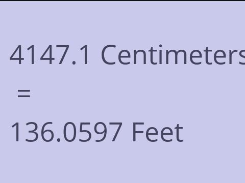 4147.1 CM TO FEET