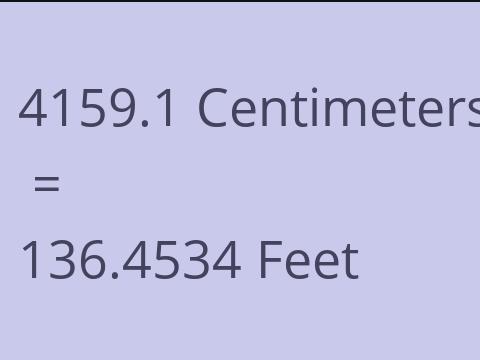 4159.1 CM TO FEET