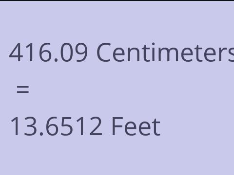 416.09 CM TO FEET