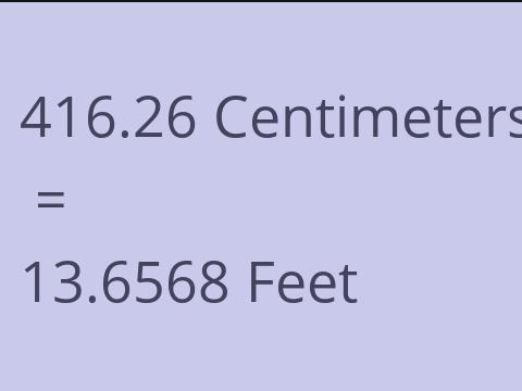 416.26 CM TO FEET