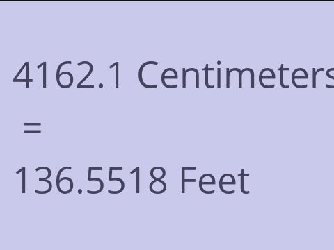 4162.1 CM TO FEET