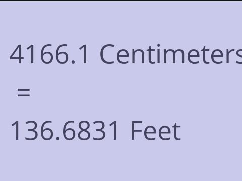 4166.1 CM TO FEET