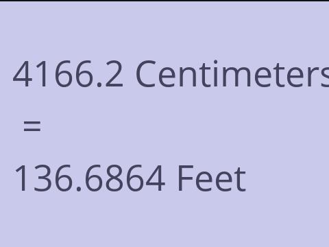 4166.2 CM TO FEET