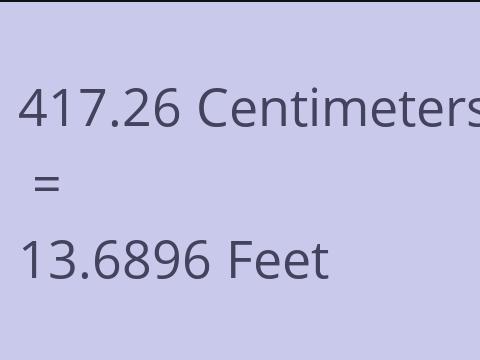 417.26 CM TO FEET