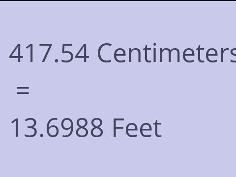 417.54 CM TO FEET