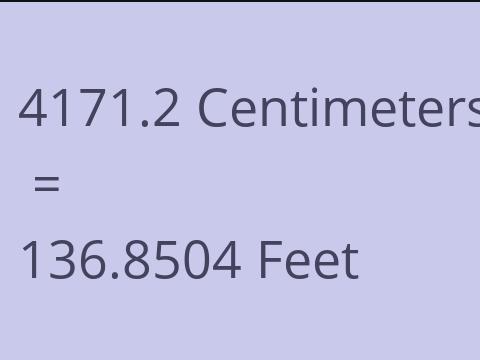 4171.2 CM TO FEET