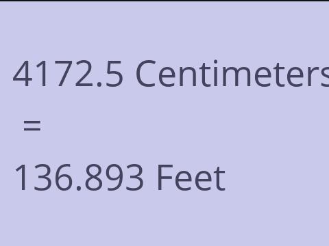 4172.5 CM TO FEET