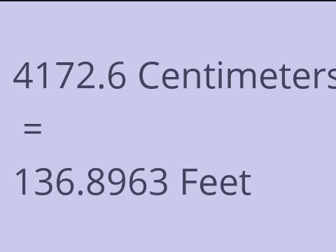 4172.6 CM TO FEET