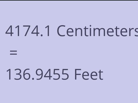 4174.1 CM TO FEET