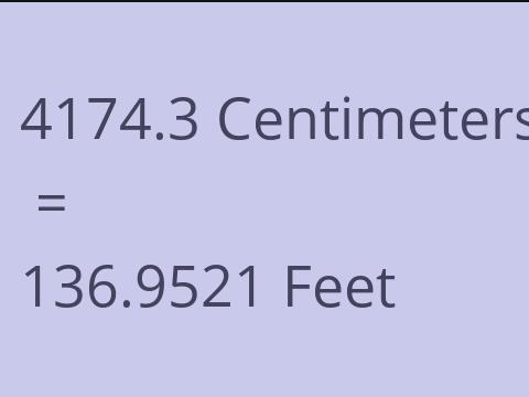 4174.3 CM TO FEET