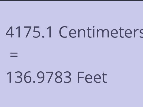 4175.1 CM TO FEET