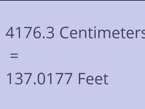 4176.3 CM TO FEET
