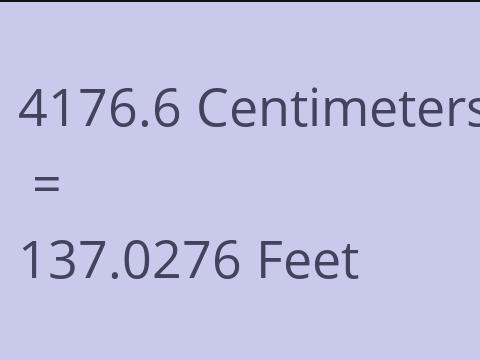 4176.6 CM TO FEET
