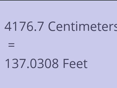 4176.7 CM TO FEET