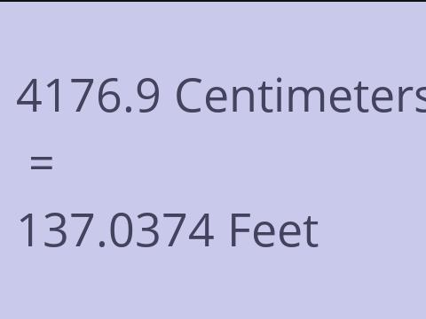 4176.9 CM TO FEET