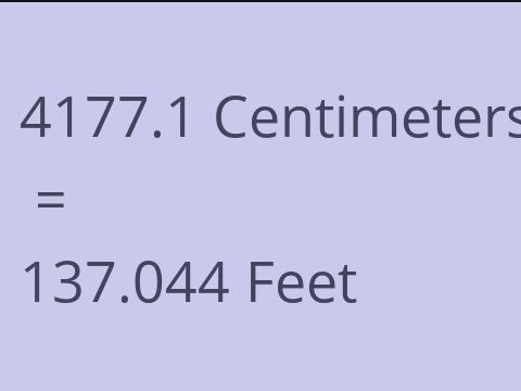 4177.1 CM TO FEET