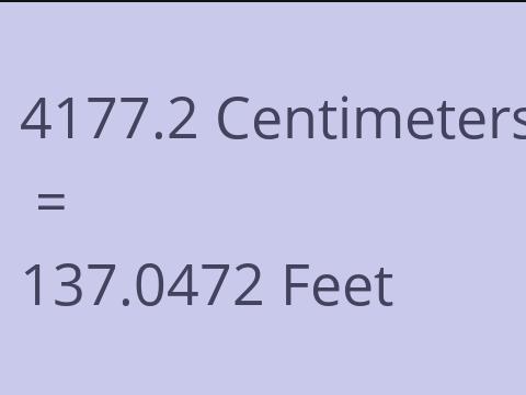 4177.2 CM TO FEET