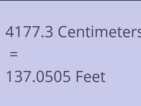 4177.3 CM TO FEET