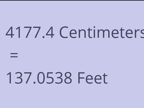 4177.4 CM TO FEET