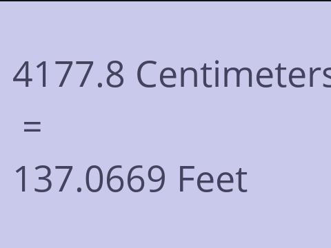 4177.8 CM TO FEET