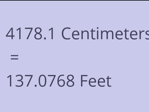 4178.1 CM TO FEET