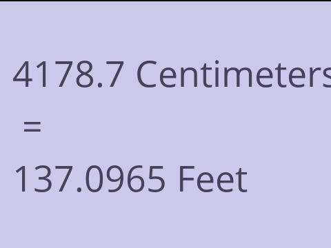 4178.7 CM TO FEET