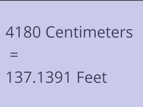 4180 CM TO FEET