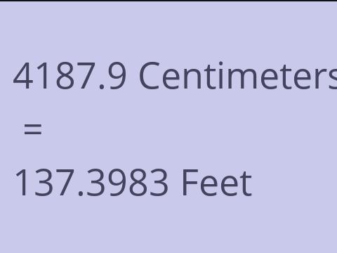 4187.9 CM TO FEET