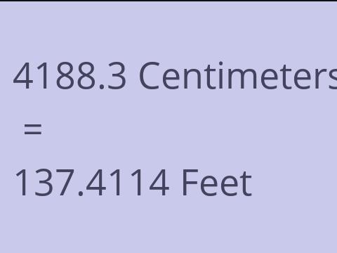 4188.3 CM TO FEET