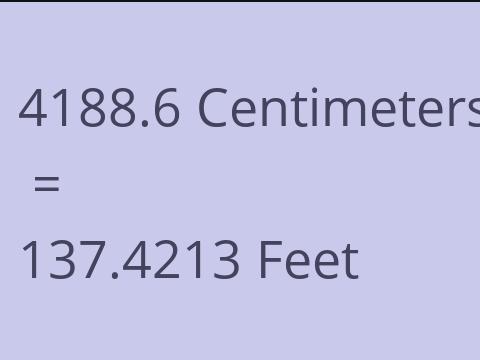4188.6 CM TO FEET