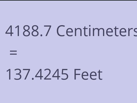 4188.7 CM TO FEET