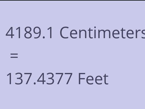 4189.1 CM TO FEET