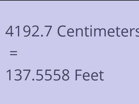 4192.7 CM TO FEET