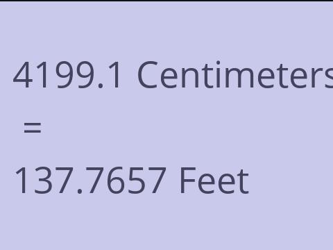 4199.1 CM TO FEET