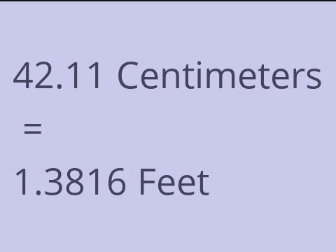 42.11 CM TO FEET