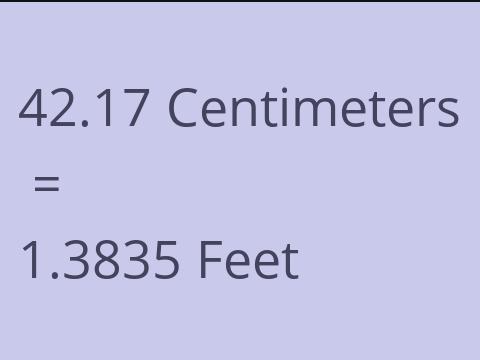 42.17 CM TO FEET