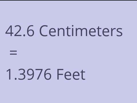 42.6 CM TO FEET