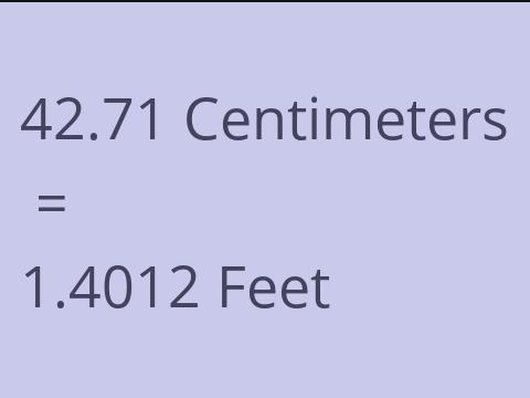 42.71 CM TO FEET