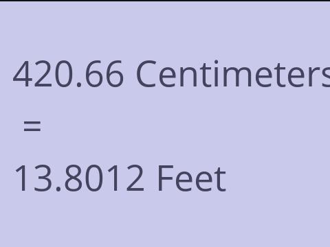 420.66 CM TO FEET