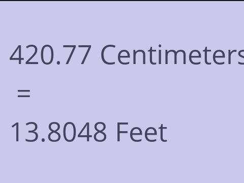 420.77 CM TO FEET