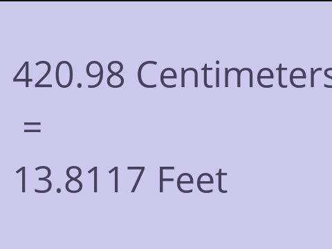 420.98 CM TO FEET