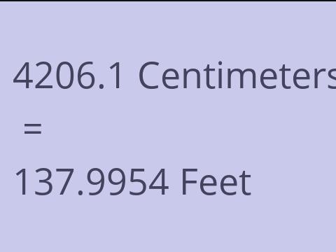 4206.1 CM TO FEET