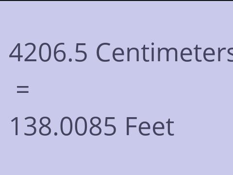 4206.5 CM TO FEET