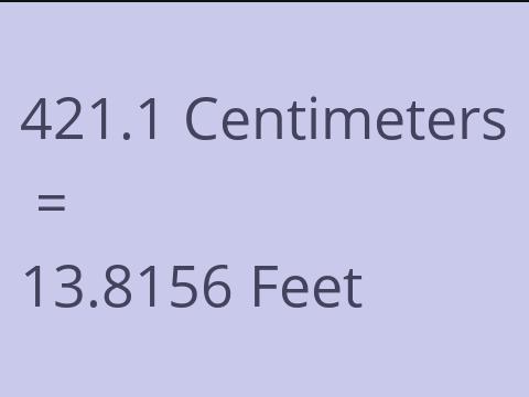 421.1 CM TO FEET