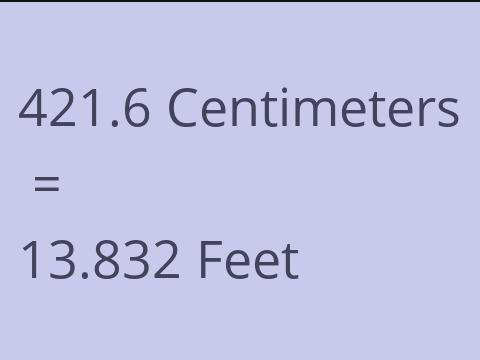 421.6 CM TO FEET